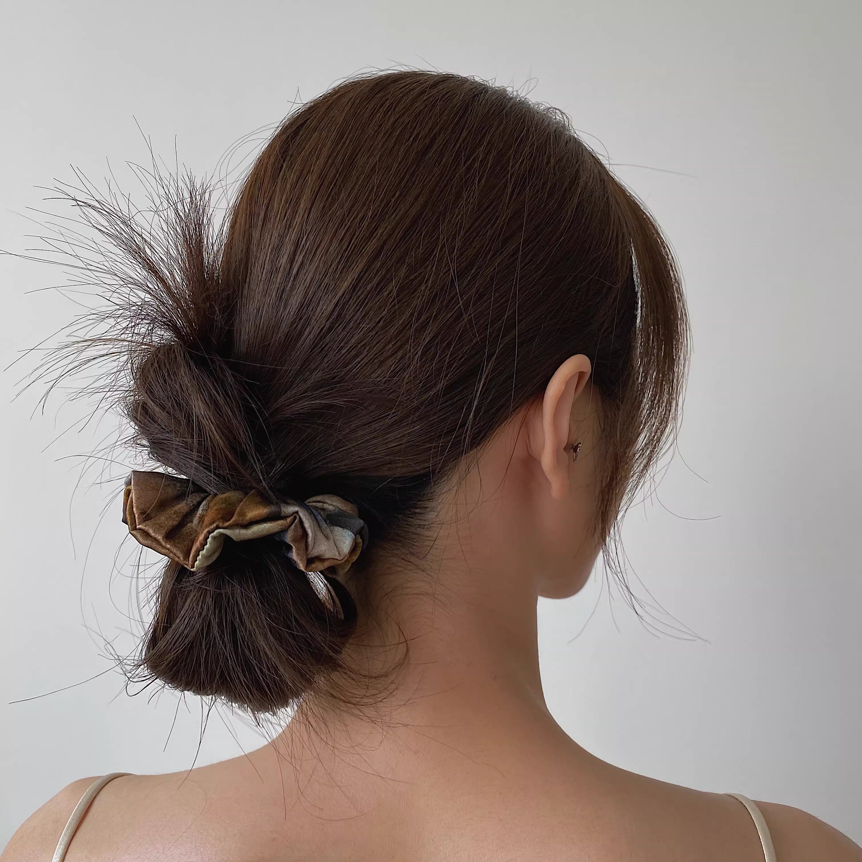 Monet Garden - 100% Mulberry Silk Scrunchy