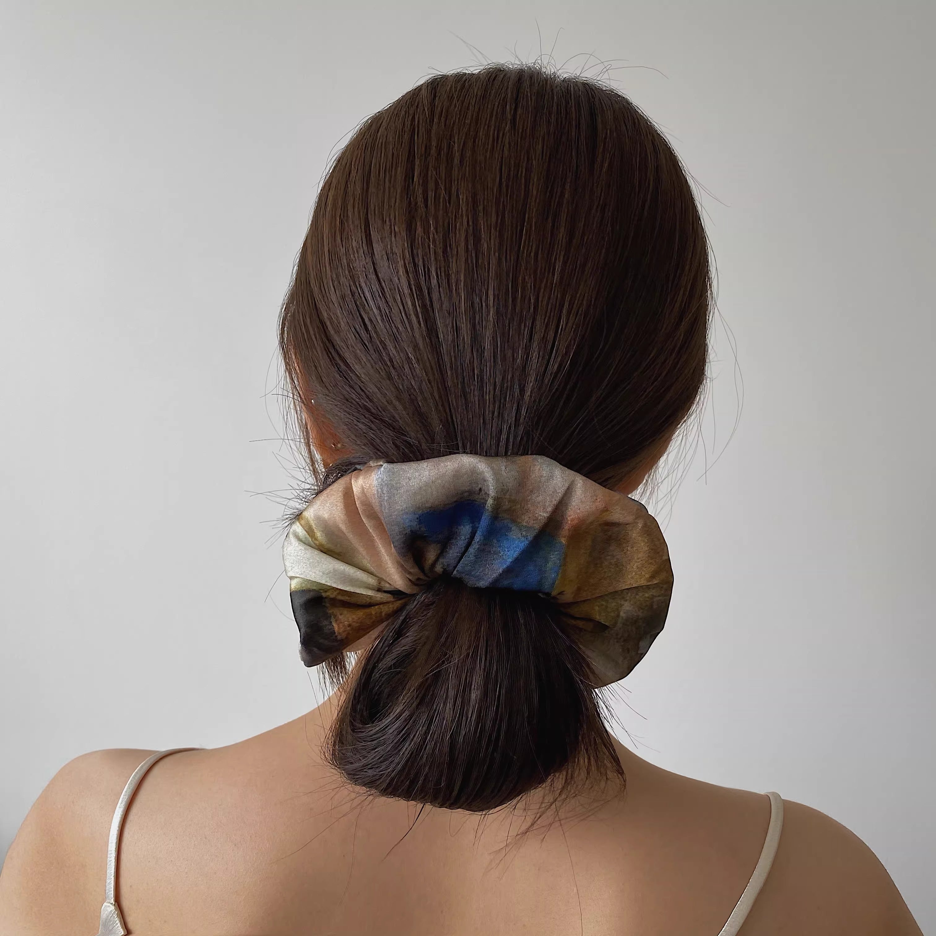 Monet Garden - 100% Mulberry Silk Scrunchy