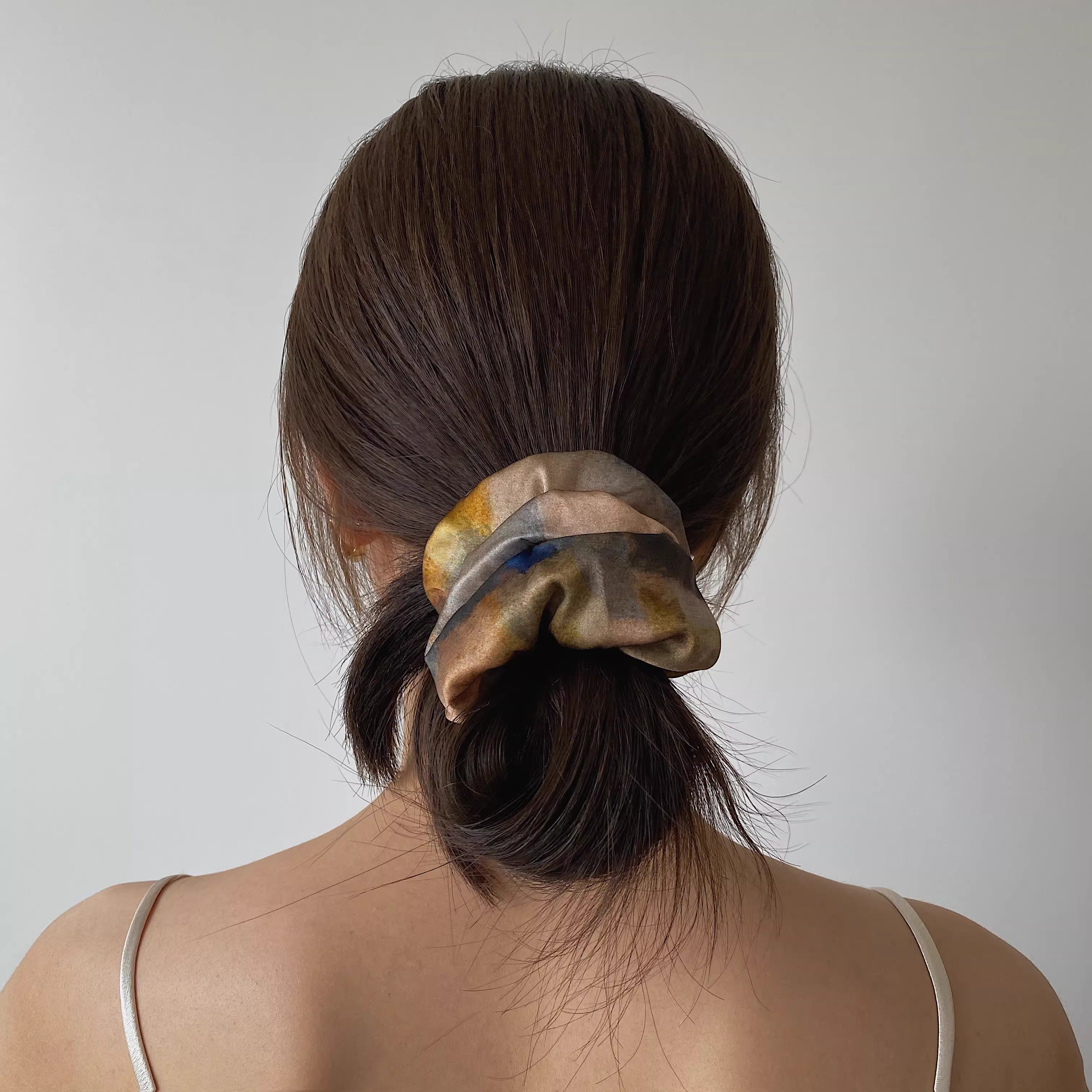 Monet Garden - 100% Mulberry Silk Scrunchy