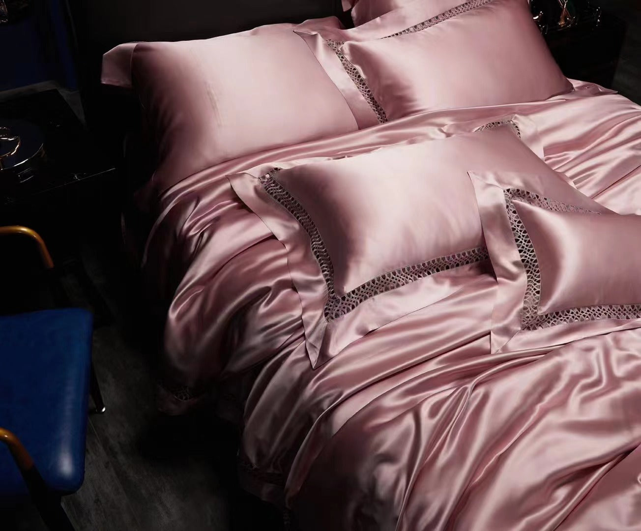 PARIS - Lace artisan 25 Momme 4-Piece Pure Mulberry Silk Bed Linen Set