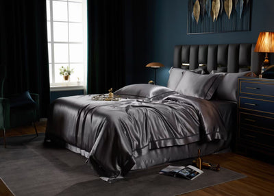 HELLO DARKENSS - Lace artisan 25 Momme 4-Piece Pure Mulberry Silk Bed Linen Set