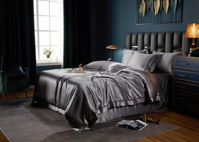 HELLO DARKENSS - Lace artisan 25 Momme 4-Piece Pure Mulberry Silk Bed Linen Set