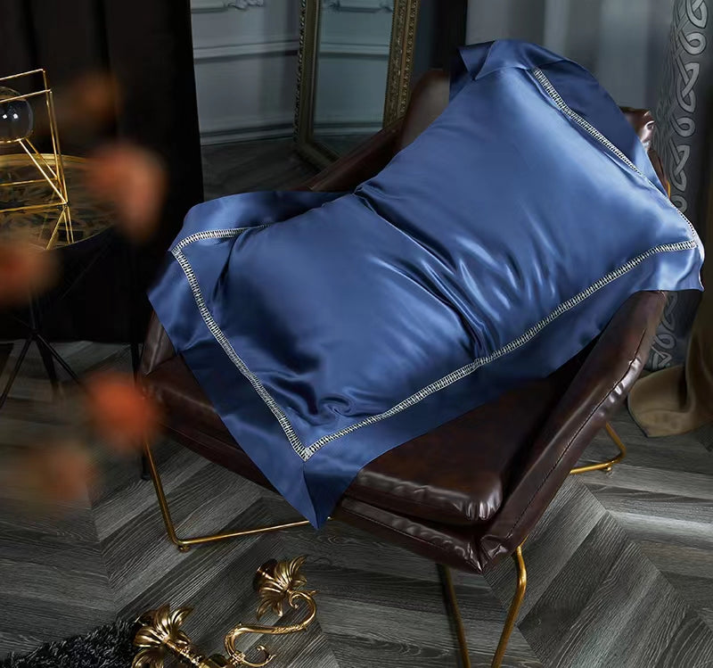 EMPEROR - Lace artisan 25 Momme 4-Piece Pure Mulberry Silk Bed Linen Set