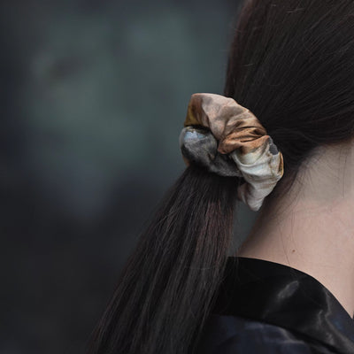 Monet Garden - 100% Mulberry Silk Scrunchy