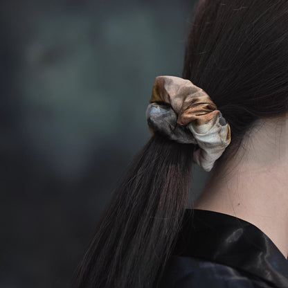 Monet Garden - 100% Mulberry Silk Scrunchy