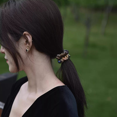 Monet Garden - 100% Mulberry Silk Scrunchy