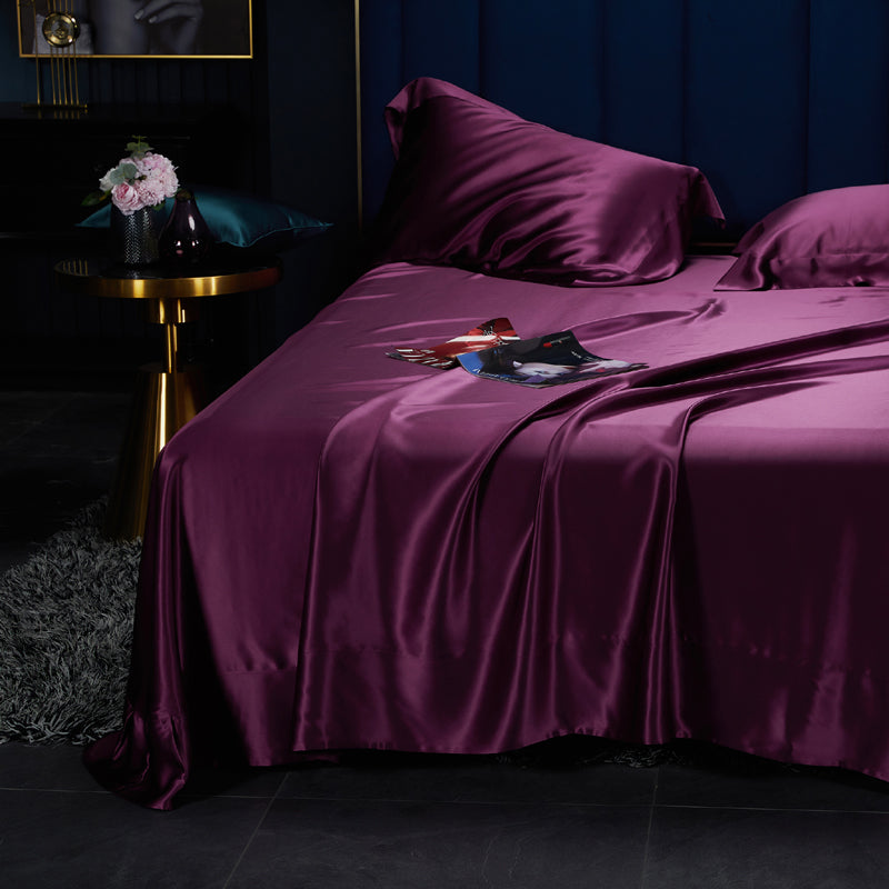 MUSEE - Silk Flat Sheet , 25 momme multi-colors