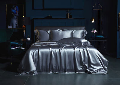 MIST - Lace artisan 30 Momme 4-Piece Pure Mulberry Silk Bed Linen Set