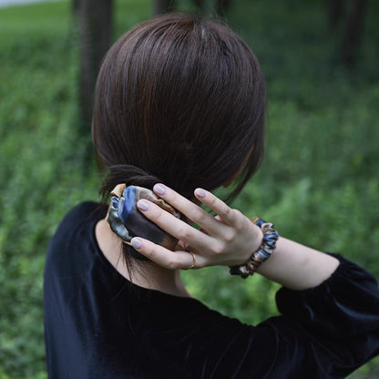 Monet Garden - 100% Mulberry Silk Scrunchy