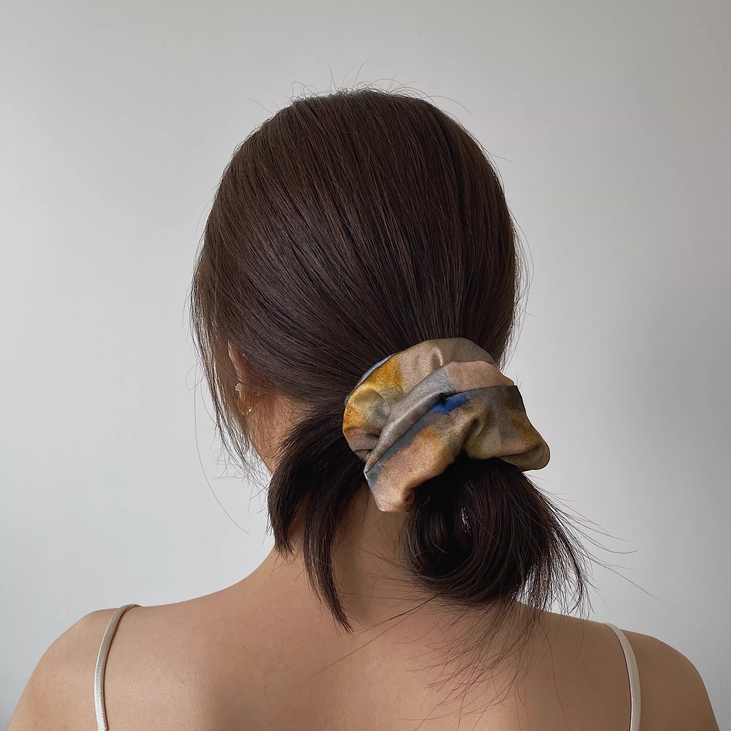 Monet Garden - 100% Mulberry Silk Scrunchy