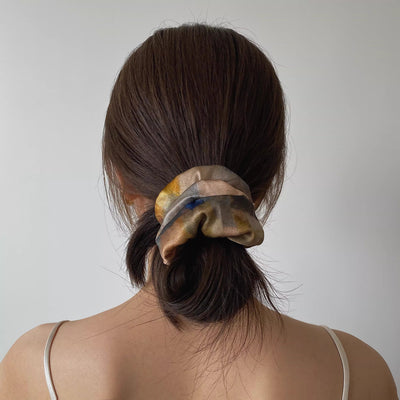 Monet Garden - 100% Mulberry Silk Scrunchy