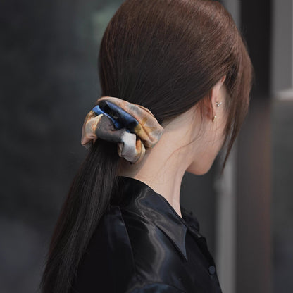 Monet Garden - 100% Mulberry Silk Scrunchy
