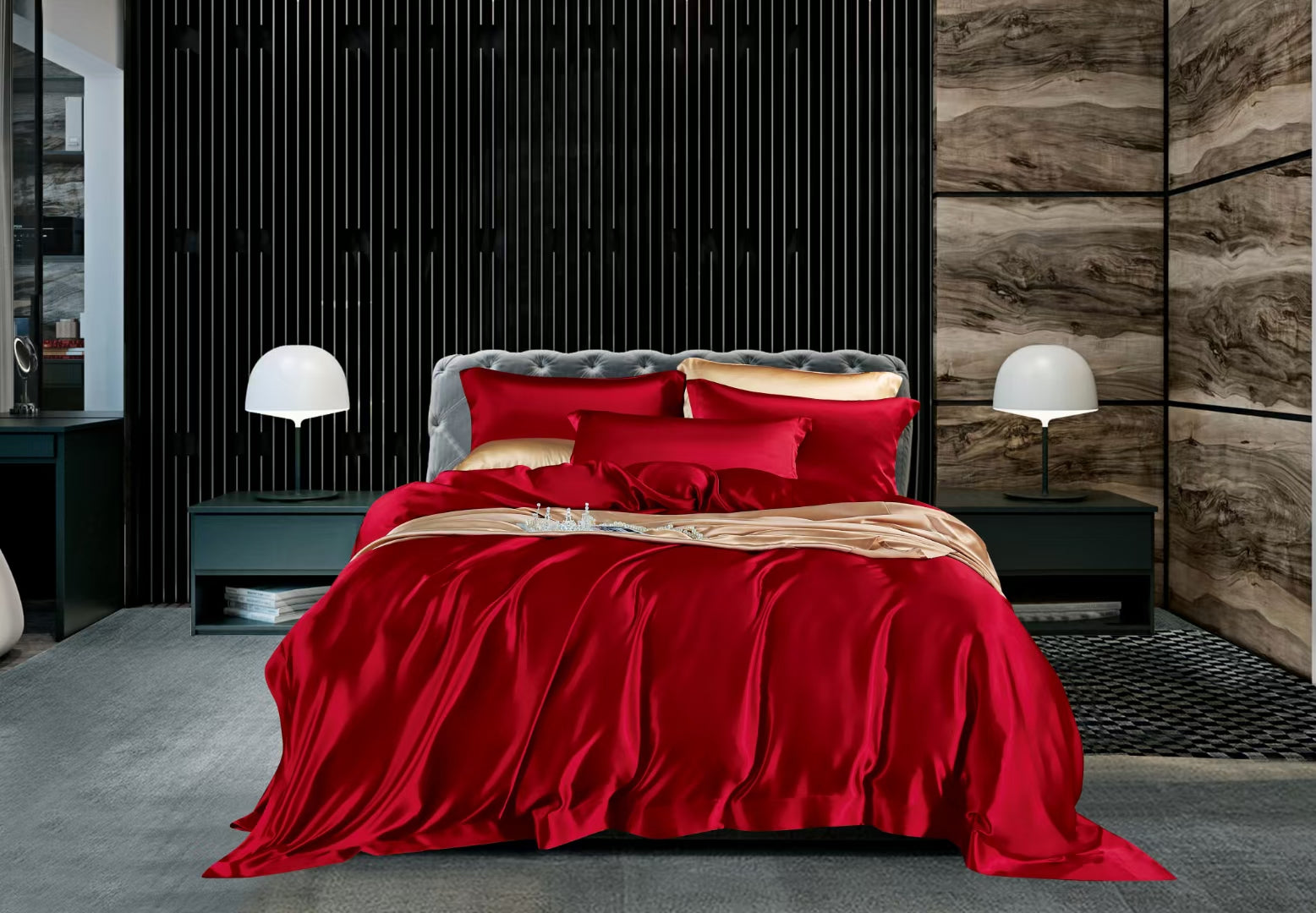 MUSEE - Full Set 4pcs, 25 momme, multi-colors