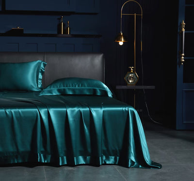 PAVONINE - Lace artisan 30 Momme 4-Piece Pure Mulberry Silk Bed Linen Set